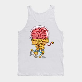 big brain covered by glass Tank Top